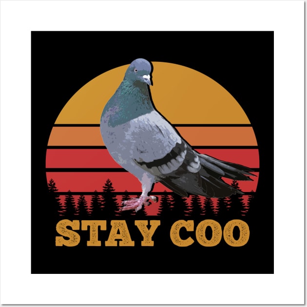 Stay Coo vintage pigeon Wall Art by giovanniiiii